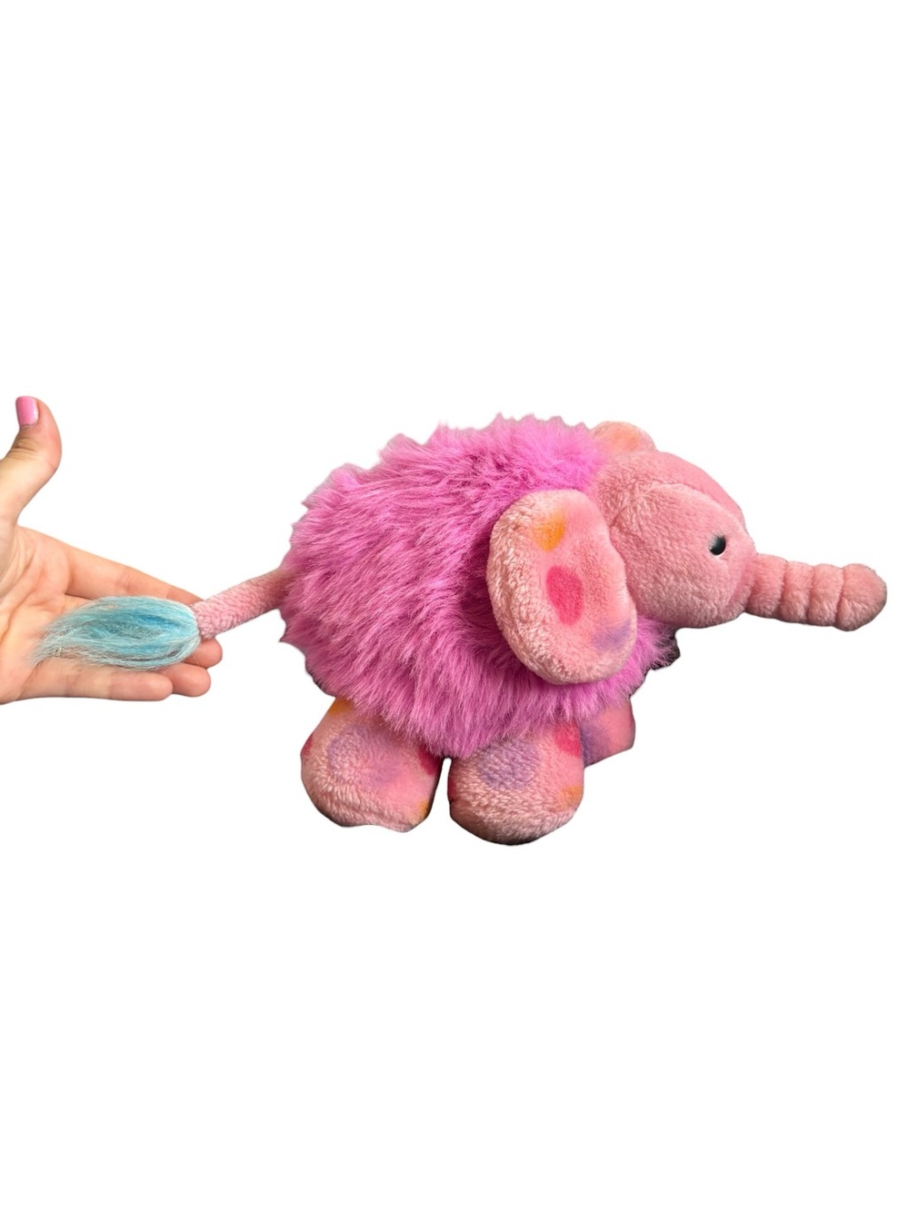 Vintage 1987 Avon Fantasimals Elsie Elephant Pink Plush 11”